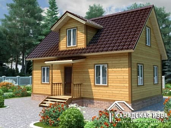 Дом Зимний дом из бруса деревянный <span></span> "Добрыня" 7 на 9
