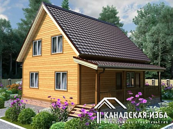 Дом Проект коттеджа под ключ <span></span> "Тайга" 9 на 9