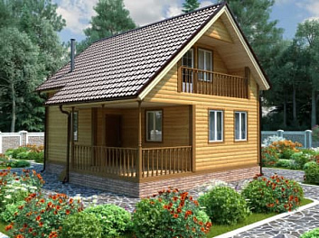 Дом Дачный дом с балконом (фото) <span></span> "Краснодар" 7 на 8